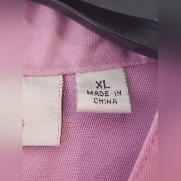 Quacker Factory XL Shell Pink Pearly Floral Embellished Zip Front Women Jacket - Picture 3 of 12